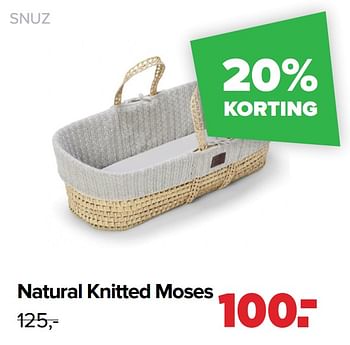 Aanbiedingen Natural knitted moses - SNÃœZ - Geldig van 22/03/2021 tot 17/04/2021 bij Baby-Dump