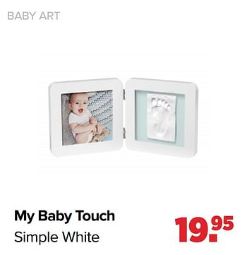 Aanbiedingen My baby touch simple white - Baby Art - Geldig van 22/03/2021 tot 17/04/2021 bij Baby-Dump