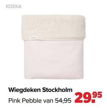 Aanbiedingen Wiegdeken stockholm pink pebble - Koeka - Geldig van 22/03/2021 tot 17/04/2021 bij Baby-Dump