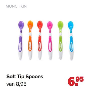 Aanbiedingen Soft tip spoons - Munchkin - Geldig van 22/03/2021 tot 17/04/2021 bij Baby-Dump