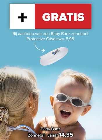 Aanbiedingen Baby banz zonnebril - Babybanz - Geldig van 22/03/2021 tot 17/04/2021 bij Baby-Dump