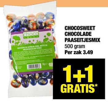 Aanbiedingen Chocosweet chocolade paaseitjesmix - Huismerk - Big Bazar - Geldig van 29/03/2021 tot 05/04/2021 bij Big Bazar