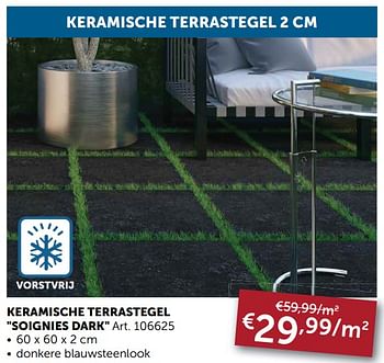 Aanbiedingen Keramische terrastegel soignies dark - Geldig van 06/04/2021 tot 03/05/2021 bij Zelfbouwmarkt