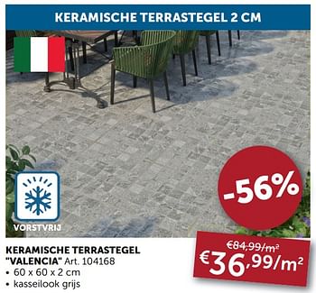 Aanbiedingen Keramische terrastegel valencia - Geldig van 06/04/2021 tot 03/05/2021 bij Zelfbouwmarkt