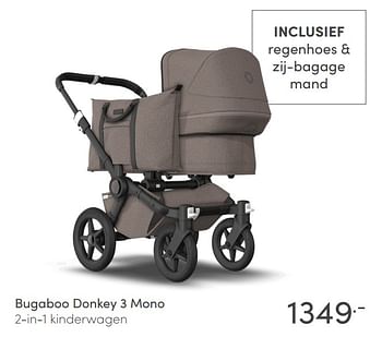 Aanbiedingen Bugaboo donkey 3 mono 2-in-1 kinderwagen - Bugaboo - Geldig van 04/04/2021 tot 10/04/2021 bij Baby & Tiener Megastore