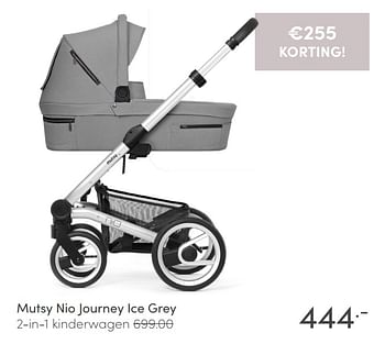 Aanbiedingen Mutsy nio journey ice grey 2-in-1 kinderwagen - Mutsy - Geldig van 04/04/2021 tot 10/04/2021 bij Baby & Tiener Megastore