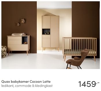 Aanbiedingen Quax babykamer cocoon latte - Quax - Geldig van 04/04/2021 tot 10/04/2021 bij Baby & Tiener Megastore