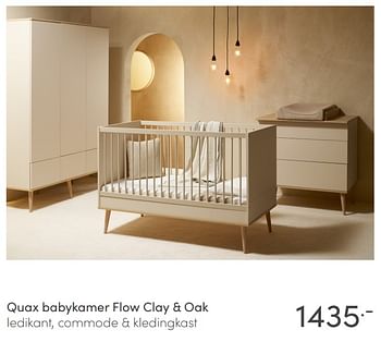 Aanbiedingen Quax babykamer flow clay + oak - Quax - Geldig van 04/04/2021 tot 10/04/2021 bij Baby & Tiener Megastore