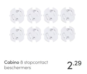 Aanbiedingen Cabino 8 stopcontact beschermers - Cabino - Geldig van 04/04/2021 tot 10/04/2021 bij Baby & Tiener Megastore