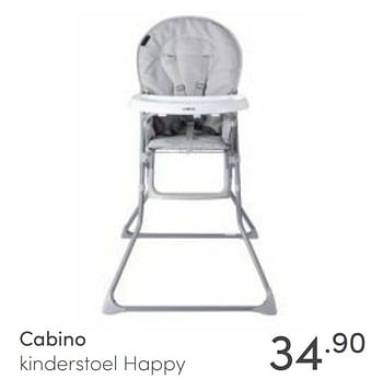 Aanbiedingen Cabino kinderstoel happy - Cabino - Geldig van 04/04/2021 tot 10/04/2021 bij Baby & Tiener Megastore