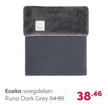 Aanbiedingen Koeka wiegdeken runa dark grey - Koeka - Geldig van 04/04/2021 tot 10/04/2021 bij Baby & Tiener Megastore