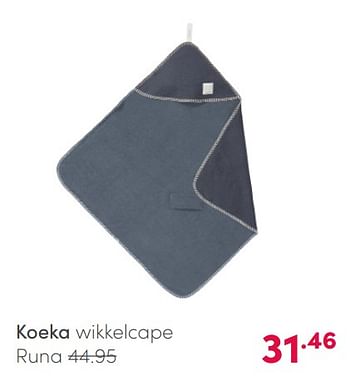 Aanbiedingen Koeka wikkelcape runa - Koeka - Geldig van 04/04/2021 tot 10/04/2021 bij Baby & Tiener Megastore
