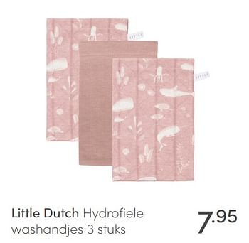 Aanbiedingen Little dutch hydrofiele washandjes - Little Dutch - Geldig van 04/04/2021 tot 10/04/2021 bij Baby & Tiener Megastore