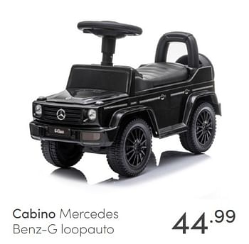 Aanbiedingen Cabino mercedes benz-g loopauto - Cabino - Geldig van 04/04/2021 tot 10/04/2021 bij Baby & Tiener Megastore