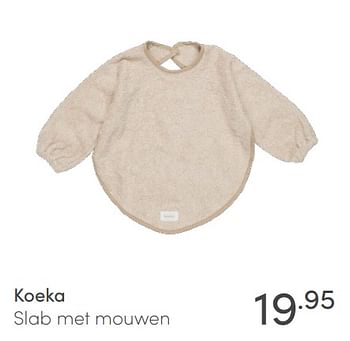 Aanbiedingen Koeka slab met mouwen - Koeka - Geldig van 04/04/2021 tot 10/04/2021 bij Baby & Tiener Megastore