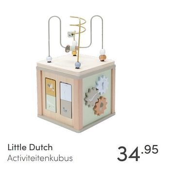 Aanbiedingen Little dutch activiteitenkubus - Little Dutch - Geldig van 04/04/2021 tot 10/04/2021 bij Baby & Tiener Megastore