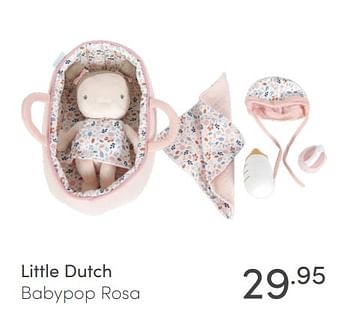 Aanbiedingen Little dutch babypop rosa - Little Dutch - Geldig van 04/04/2021 tot 10/04/2021 bij Baby & Tiener Megastore