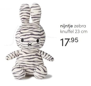 Aanbiedingen Nijntje zebra knuffel - Nijntje - Geldig van 04/04/2021 tot 10/04/2021 bij Baby & Tiener Megastore