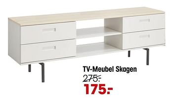 Aanbiedingen Tv-meubel skagen - Huismerk - Kwantum - Geldig van 12/04/2021 tot 25/04/2021 bij Kwantum