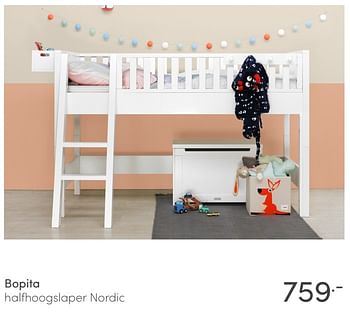 Aanbiedingen Bopita halfhoogslaper nordic - Bopita - Geldig van 11/04/2021 tot 17/04/2021 bij Baby & Tiener Megastore