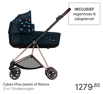 Aanbiedingen Cybex mios jewels of nature 2-in-1 kinderwagen - Cybex - Geldig van 11/04/2021 tot 17/04/2021 bij Baby & Tiener Megastore