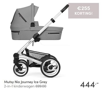 Aanbiedingen Mutsy nio journey ice grey 2-in-1 kinderwagen - Mutsy - Geldig van 11/04/2021 tot 17/04/2021 bij Baby & Tiener Megastore