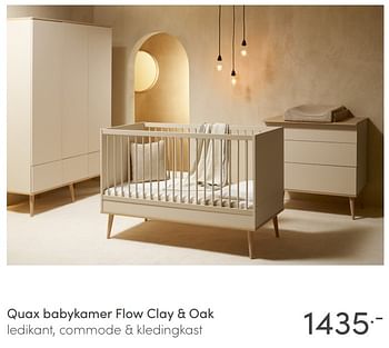 Aanbiedingen Quax babykamer flow clay + oak - Quax - Geldig van 11/04/2021 tot 17/04/2021 bij Baby & Tiener Megastore