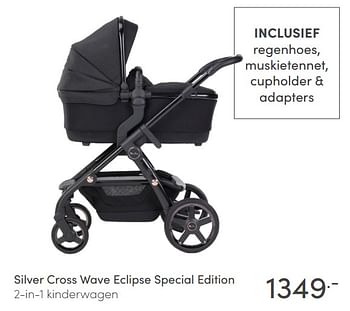 Aanbiedingen Silver cross wave eclipse special edition 2-in-1 kinderwagen - Silver Cross - Geldig van 11/04/2021 tot 17/04/2021 bij Baby & Tiener Megastore