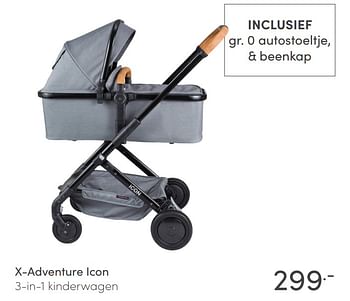 Aanbiedingen X-adventure icon 3-in-1 kinderwagen - Xadventure - Geldig van 11/04/2021 tot 17/04/2021 bij Baby & Tiener Megastore