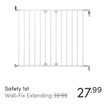 Aanbiedingen Safety 1st wall-fix extending - Safety 1st - Geldig van 11/04/2021 tot 17/04/2021 bij Baby & Tiener Megastore