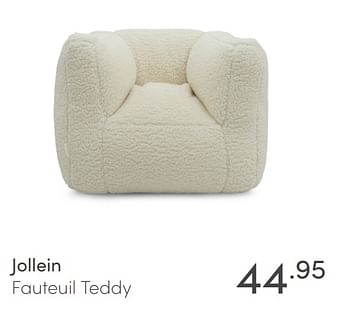 Aanbiedingen Jollein fauteuil teddy - Jollein - Geldig van 11/04/2021 tot 17/04/2021 bij Baby & Tiener Megastore
