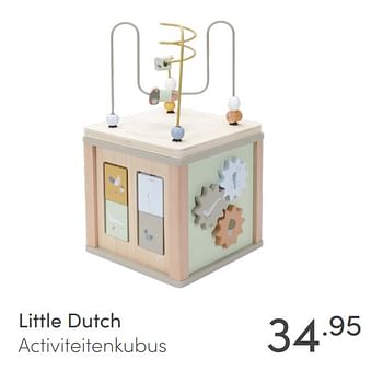 Aanbiedingen Little dutch activiteitenkubus - Little Dutch - Geldig van 11/04/2021 tot 17/04/2021 bij Baby & Tiener Megastore