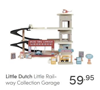 Aanbiedingen Little dutch little rail way collection garage - Little Dutch - Geldig van 11/04/2021 tot 17/04/2021 bij Baby & Tiener Megastore