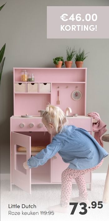 Aanbiedingen Little dutch roze keuken - Little Dutch - Geldig van 11/04/2021 tot 17/04/2021 bij Baby & Tiener Megastore
