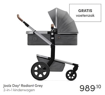 Aanbiedingen Joolz day3 radiant grey 2-in-1 kinderwagen - Joolz - Geldig van 18/04/2021 tot 24/04/2021 bij Baby & Tiener Megastore