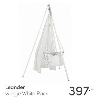 Aanbiedingen Leander wiegje white pack - Leander - Geldig van 18/04/2021 tot 24/04/2021 bij Baby & Tiener Megastore