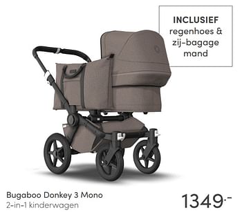 Aanbiedingen Bugaboo donkey 3 mono 2-in-1 kinderwagen - Bugaboo - Geldig van 18/04/2021 tot 24/04/2021 bij Baby & Tiener Megastore
