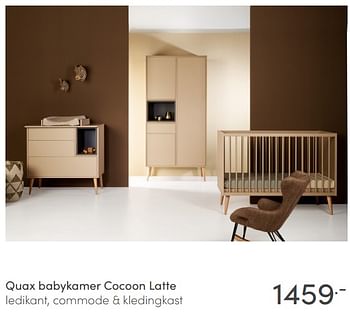 Aanbiedingen Quax babykamer cocoon latte - Quax - Geldig van 18/04/2021 tot 24/04/2021 bij Baby & Tiener Megastore