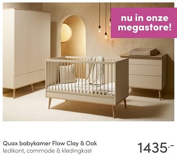 Aanbiedingen Quax babykamer flow clay + oak - Quax - Geldig van 18/04/2021 tot 24/04/2021 bij Baby & Tiener Megastore