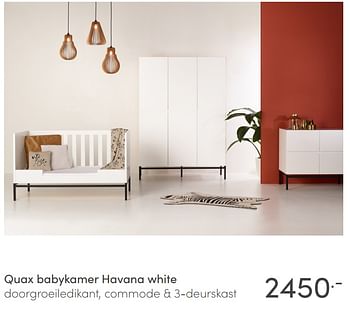 Aanbiedingen Quax babykamer havana white - Quax - Geldig van 18/04/2021 tot 24/04/2021 bij Baby & Tiener Megastore