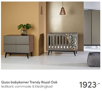 Aanbiedingen Quax babykamer trendy royal oak - Quax - Geldig van 18/04/2021 tot 24/04/2021 bij Baby & Tiener Megastore