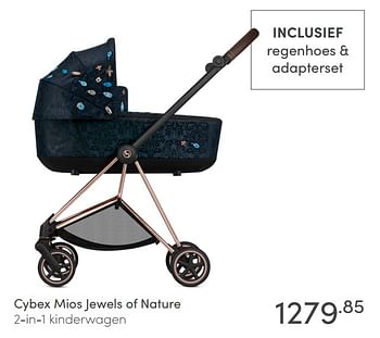 Aanbiedingen Cybex mios jewels of nature 2-in-1 kinderwagen - Cybex - Geldig van 18/04/2021 tot 24/04/2021 bij Baby & Tiener Megastore