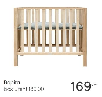 Aanbiedingen Bopita box brent - Bopita - Geldig van 18/04/2021 tot 24/04/2021 bij Baby & Tiener Megastore