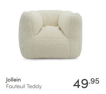 Aanbiedingen Jollein fauteuil teddy - Jollein - Geldig van 18/04/2021 tot 24/04/2021 bij Baby & Tiener Megastore