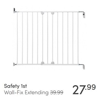 Aanbiedingen Safety 1st wall-fix extending - Safety 1st - Geldig van 18/04/2021 tot 24/04/2021 bij Baby & Tiener Megastore
