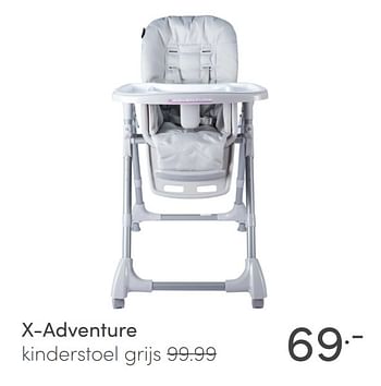 Aanbiedingen X-adventure kinderstoel grijs - Xadventure - Geldig van 18/04/2021 tot 24/04/2021 bij Baby & Tiener Megastore