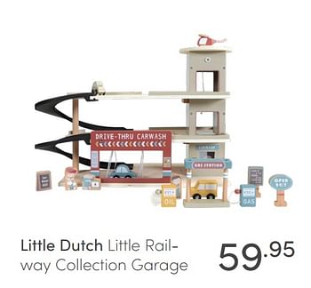 Aanbiedingen Little dutch little rail- way collection garage - Little Dutch - Geldig van 18/04/2021 tot 24/04/2021 bij Baby & Tiener Megastore
