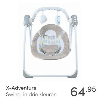 Aanbiedingen X-adventure swing, in drie kleuren - Xadventure - Geldig van 18/04/2021 tot 24/04/2021 bij Baby & Tiener Megastore