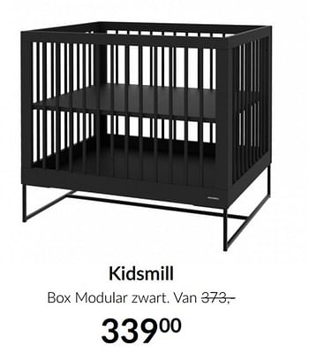 Aanbiedingen Kidsmill box modular zwart - Kidsmill - Geldig van 13/04/2021 tot 17/05/2021 bij Babypark