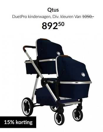 Aanbiedingen Qtus duetpro kinderwagen - QTUS - Geldig van 13/04/2021 tot 17/05/2021 bij Babypark
